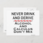 Carte Postale Ne jamais boire et boire (Devant / Derrière)
