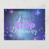 Carte Postale Ne jamais cesser de rêver Citation Moto Motivation (Devant)