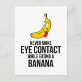 Carte Postale Ne Jamais Contacter Les Yeux En Mangeant Un Banan (Devant)