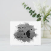 Carte Postale Ne jamais échouer à essayer Citation Motivationnel (Debout devant)