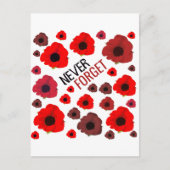 Carte Postale Ne jamais oublier, Fleur de pavot (Devant)