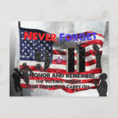 Carte Postale Ne jamais oublier le 11 septembre (Devant)