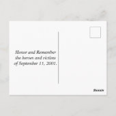 Carte Postale Ne jamais oublier le 11 septembre Ruban jaune (Dos)