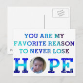 Carte Postale Ne jamais perdre espoir - Jay (Devant / Derrière)