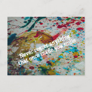 Carte Postale Ne jamais regretter quoi que ce soit