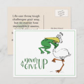 Carte Postale Ne jamais renoncer à la grenouille Choquant l'oise (Devant / Derrière)