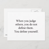 Carte Postale Ne juge pas (Devant / Derrière)