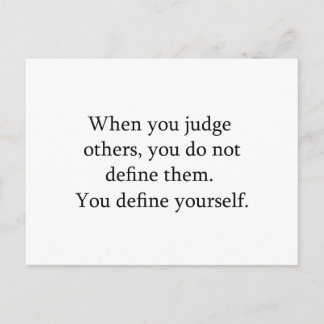 Carte Postale Ne juge pas