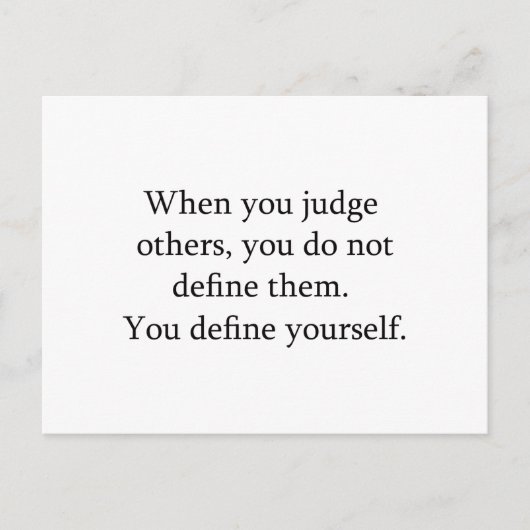 Carte Postale Ne juge pas (Devant)
