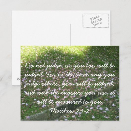 Carte Postale Ne juge pas - Christian Postcard (Devant / Derrière)