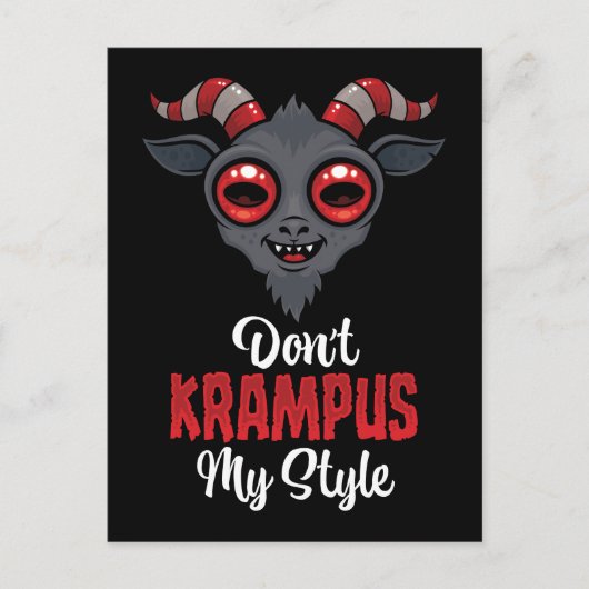 Carte Postale Ne Krampuse Pas Mon Style (Devant)