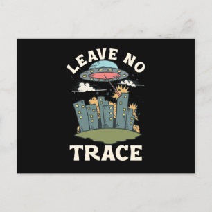 Carte Postale Ne laisser aucune trace UFO enlèvement Alien Croya