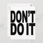 Carte Postale Ne le faites pas (Devant / Derrière)