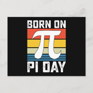 Carte Postale Né le jour de Pi Anniversaire Mathématiques Mathém