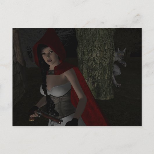 Carte Postale Ne manquez pas avec le rouge (Devant)