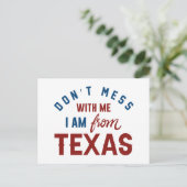 Carte Postale Ne manquez pas avec moi Je viens du Texas (Debout devant)