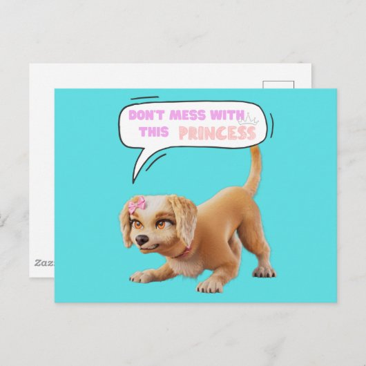 Carte Postale Ne manquez pas cette princesse (Devant / Derrière)