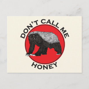 Carte Postale Ne m'appelle pas Honey Badger Badass Nasty Animal 