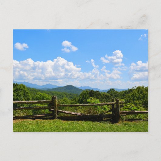 Carte Postale Ne me clôturez pas - Blue Ridge Mountains (Devant)
