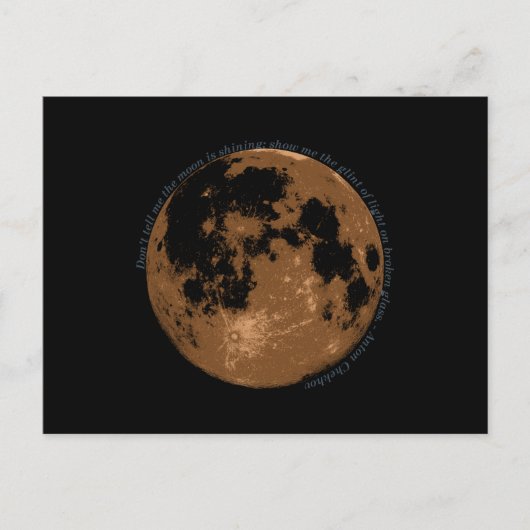 Carte Postale Ne me dites pas que la lune brille la citation de (Devant)