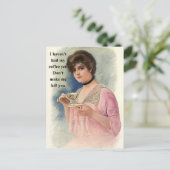 Carte Postale Ne me faites pas vous tuer - Amateur de café (Debout devant)