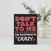 Carte Postale Ne me parle pas Mon copain est fou (Debout devant)