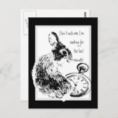 Carte Postale Ne me pressez pas, Dernière minute, lapin de fin d (Devant / Derrière)