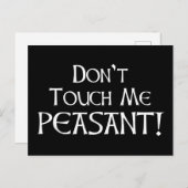 Carte Postale Ne me touchez pas paysan ! (Devant / Derrière)