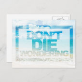 Carte Postale Ne meurs pas de me demander | Devis motivationnel (Devant / Derrière)