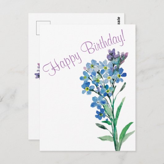 Carte postale Ne m'oubliez pas (Devant / Derrière)