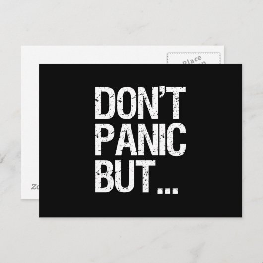 Carte Postale Ne paniquez pas (Devant / Derrière)