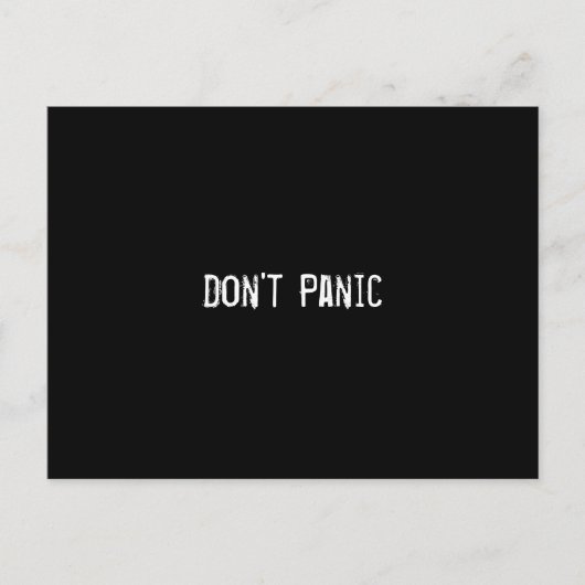 Carte Postale Ne paniquez pas (Devant)