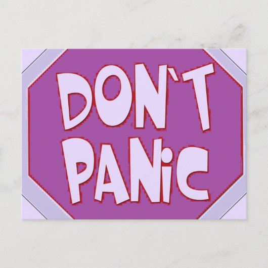 Carte Postale Ne paniquez pas (Devant)