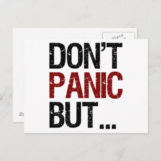 Carte Postale Ne paniquez pas (Devant / Derrière)