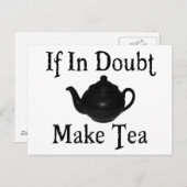 Carte Postale Ne paniquez pas - faites le thé ! (Devant / Derrière)