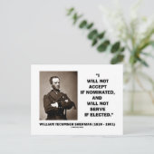 Carte Postale Ne Pas Accepter S'Il N'Y A Pas De Citation Sherman (Debout devant)