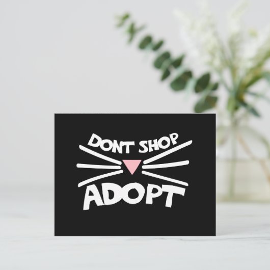 Carte Postale Ne pas acheter adopter (Debout devant)