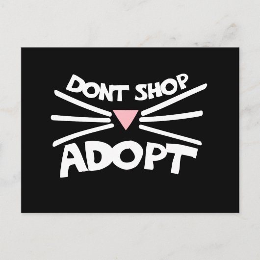 Carte Postale Ne pas acheter adopter (Devant)
