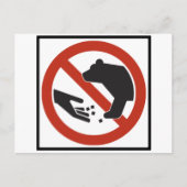 Carte Postale Ne pas alimenter le panneau routier des ours (Devant)