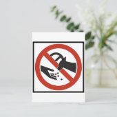 Carte Postale Ne pas alimenter le signal de la route des cerfs (Debout devant)