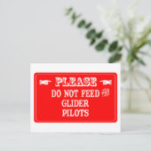 Carte Postale Ne Pas Alimenter Les Pilotes De Planeurs (Debout devant)