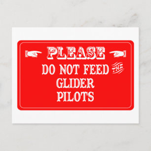Carte Postale Ne Pas Alimenter Les Pilotes De Planeurs