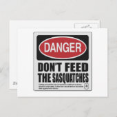 Carte Postale Ne pas avoir les sasquatches (Devant / Derrière)