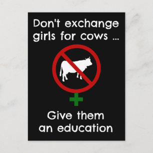 Carte Postale Ne pas échanger des filles contre des vaches