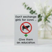 Carte Postale Ne pas échanger des filles contre des vaches (Debout devant)