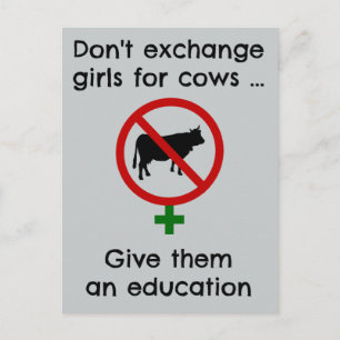 Carte Postale Ne pas échanger des filles contre des vaches