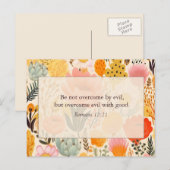 Carte Postale Ne pas être surmonté par le mal chrétien Bible Ver (Devant / Derrière)