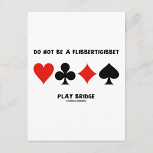 Carte Postale Ne Pas Être Un Pont De Jeu Flibbertigibbet
