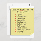 Carte Postale Ne pas faire la liste (Devant / Derrière)