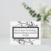 Carte Postale Ne Pas Gâcher La Fin (Debout devant)